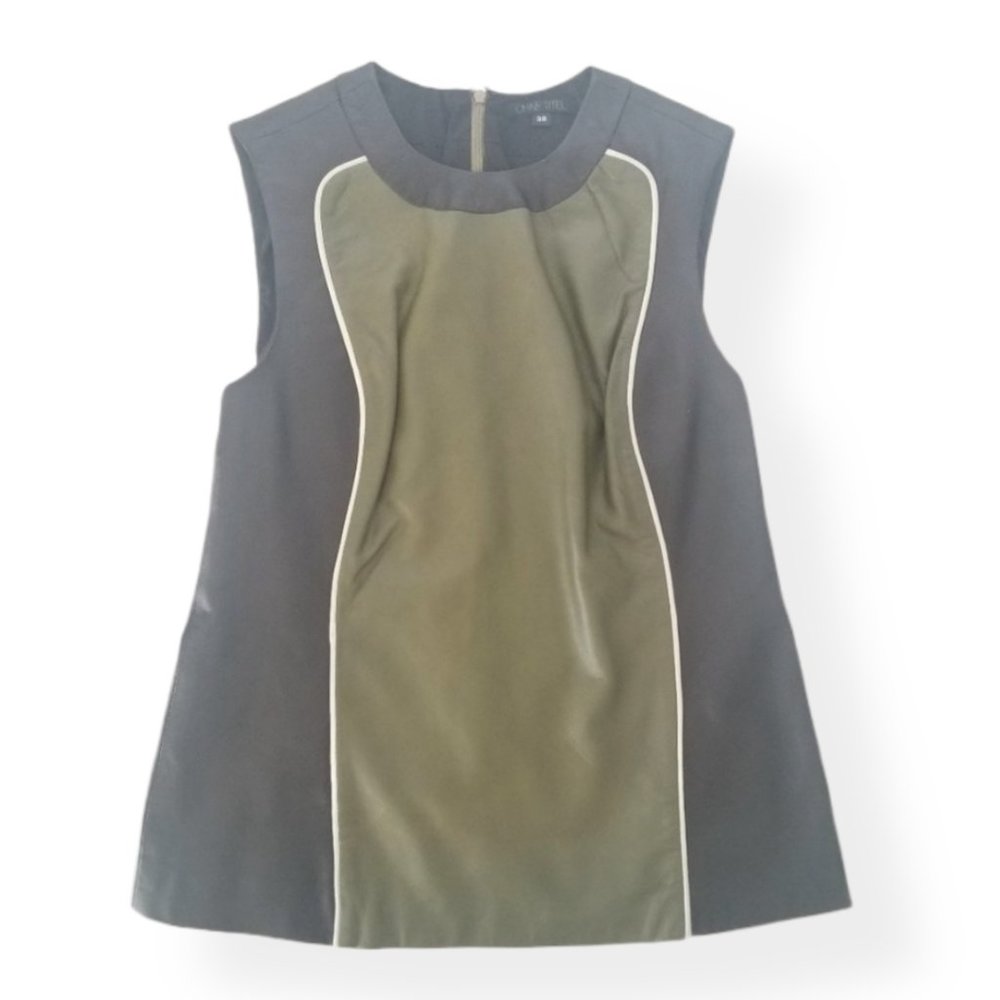 Ohne Titel Leather Top Black & Green Size 38 XS